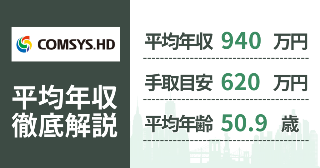 【2026年版】コムシスホールディングスの平均年収は940万円｜役職・年齢別の給与・初任給・ボーナス制度を解説
