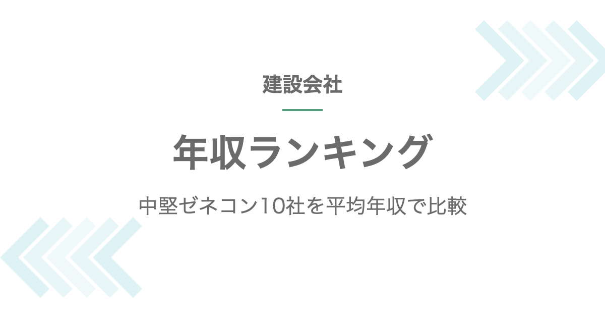 建設会社の年収ランキング記事のアイキャッチ