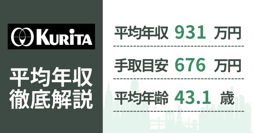 【2026年版】栗田工業の平均年収は931万円｜役職・年齢別の給与・初任給・ボーナス制度を解説