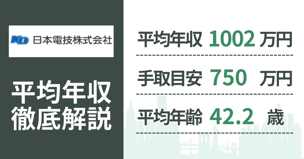【2026年版】日本電技の平均年収は1,002万円|役職・年齢別の給与・初任給・ボーナス制度を解説